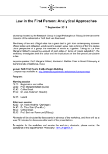 Law in the First Person: Analytical Approaches  7 September 2012