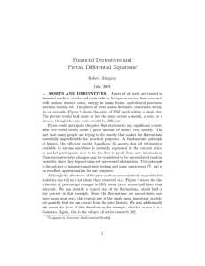 Financial Derivatives and Partial Differential Equations ∗ Robert Almgren