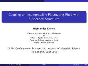 Coupling an Incompressible Fluctuating Fluid with Suspended Structures Aleksandar Donev