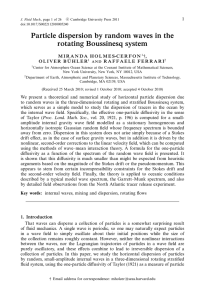 Particle dispersion by random waves in the rotating Boussinesq system 1