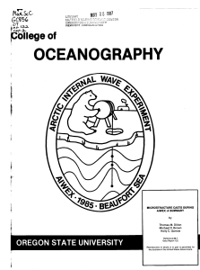 OCEANOGRAPHY of OREGON STATE UNIVERSITY ol
