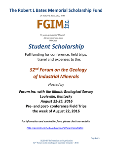 Student Scholarship  52 Forum on the Geology