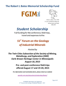 Student Scholarship  51 Forum on the Geology