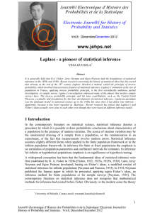 Journ@l Electronique d’Histoire des Probabilités et de la Statistique Probability and Statistics