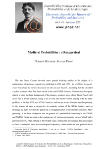 Medieval Probabilities : a Reappraisal N M S
