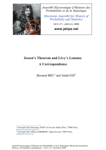 Jessen’s Theorem and Lévy’s Lemma: A Correspondence ����������� ��������������