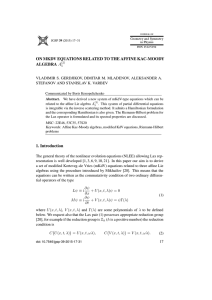 ON MKDV EQUATIONS RELATED TO THE AFFINE KAC-MOODY ALGEBRA