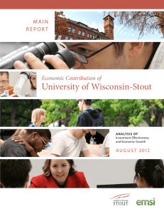 University of Wisconsin-Stout Economic Contribution of M A I N
