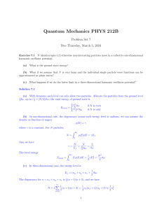 Quantum Mechanics PHYS 212B Problem Set 7 Due Thursday, March 3, 2016
