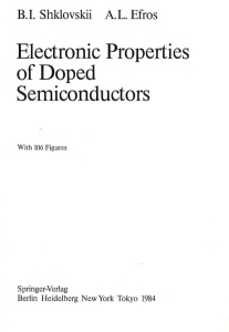 Electronic Properties Semiconductors of Doped B.I. Shklovskii