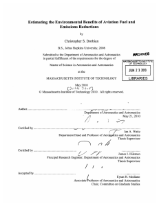 Estimating the Environmental Benefits  of Aviation  Fuel ... Emissions  Reductions ARCHNES S.
