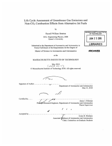 Life  Cycle  Assessment  of Greenhouse  Gas ... Non-CO Combustion  Effects  from  Alternative  Jet Fuels