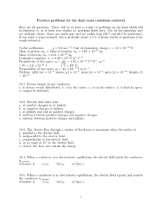 Practice problems for the final exam (solutions omitted)