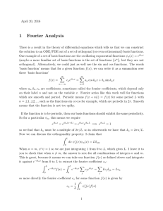 1 Fourier Analysis