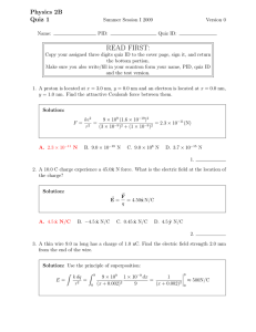 READ FIRST: Physics 2B Quiz 1