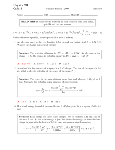 Physics 2B Quiz 2