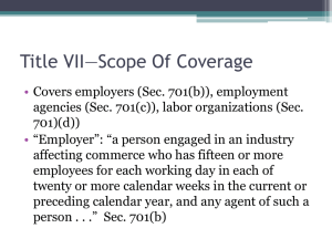 Title VII—Scope Of Coverage