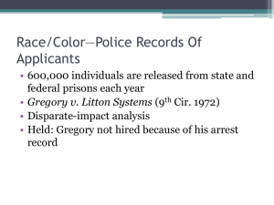 Race/Color—Police Records Of Applicants