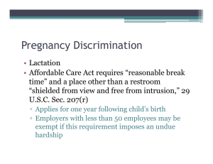 Pregnancy Discrimination