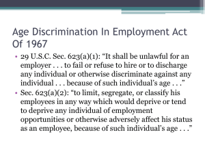 Age Discrimination In Employment Act Of 1967