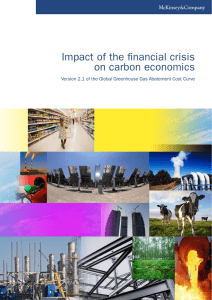 Impact of the financial crisis on carbon economics