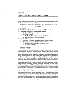 Chapter 8 COMPLIANCE AND  DISPUTE  SETTLEMENT