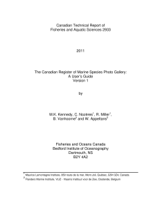 Canadian Technical Report of Fisheries and Aquatic Sciences 2933 2011
