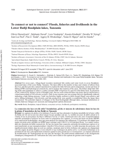 To connect or not to connect? Floods, fisheries and livelihoods... Lower Rufiji floodplain lakes, Tanzania