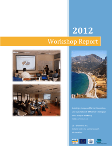 2012 Workshop Report  Building a European Marine Observation