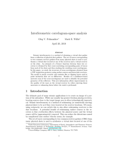 Interferometric correlogram-space analysis Oleg V. Poliannikov Mark E. Willis April 26, 2010