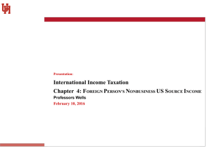 International Income Taxation Chapter  4: F P N