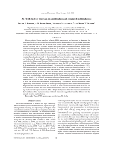 An FTIR study of hydrogen in anorthoclase and associated melt... S J. S ,