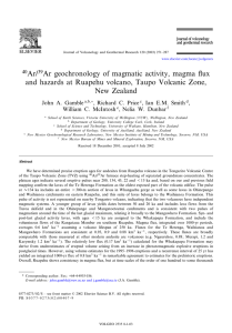 Ar/ Ar geochronology of magmatic activity, magma £ux