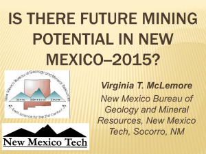 IS THERE FUTURE MINING POTENTIAL IN NEW MEXICO--2015?