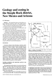 Geology and zoning in the Steeple Rock district, New Mexico and Arizona