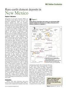 New Mexico Rare-earth element deposits in D