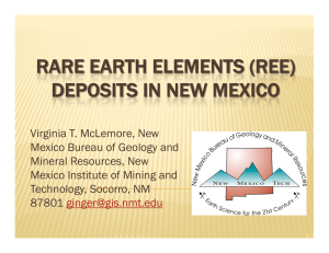 RARE EARTH ELEMENTS (REE) DEPOSITS IN NEW MEXICO