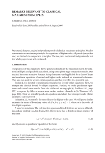 REMARKS RELEVANT TO CLASSICAL MAXIMUM PRINCIPLES