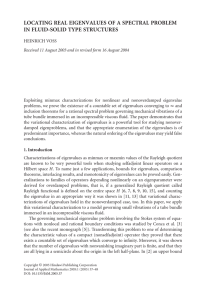 LOCATING REAL EIGENVALUES OF A SPECTRAL PROBLEM IN FLUID-SOLID TYPE STRUCTURES