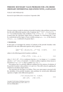 PERIODIC BOUNDARY VALUE PROBLEMS FOR ORDINARY DIFFERENTIAL EQUATIONS WITH n p