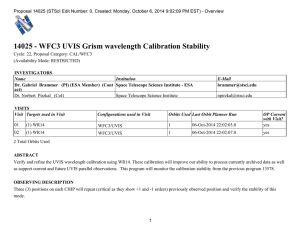 14025 - WFC3 UVIS Grism wavelength Calibration Stability