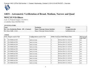 14031 - Astrometric Verifictation of Broad, Medium, Narrow and Quad