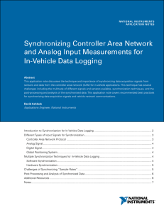 Synchronizing Controller Area Network and Analog Input Measurements for In-Vehicle Data Logging