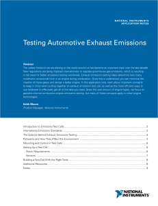 Testing Automotive Exhaust Emissions