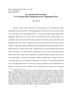 An American Provocation: U.S. Foreign Policy during the Soviet-Afghanistan War