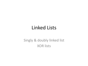 Linked Lists Singly &amp; doubly linked list XOR lists