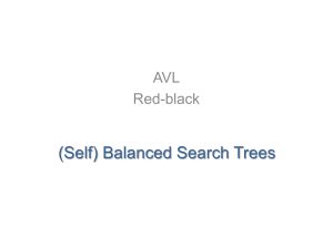 (Self) Balanced Search Trees AVL Red-black