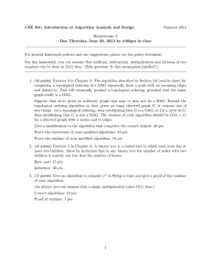 CSE 331: Introduction to Algorithm Analysis and Design Summer 2013 Homework 3