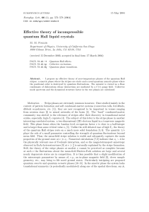 Eﬀective theory of incompressible quantum Hall liquid crystals