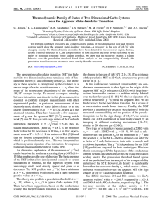 Thermodynamic Density of States of Two-Dimensional GaAs Systems